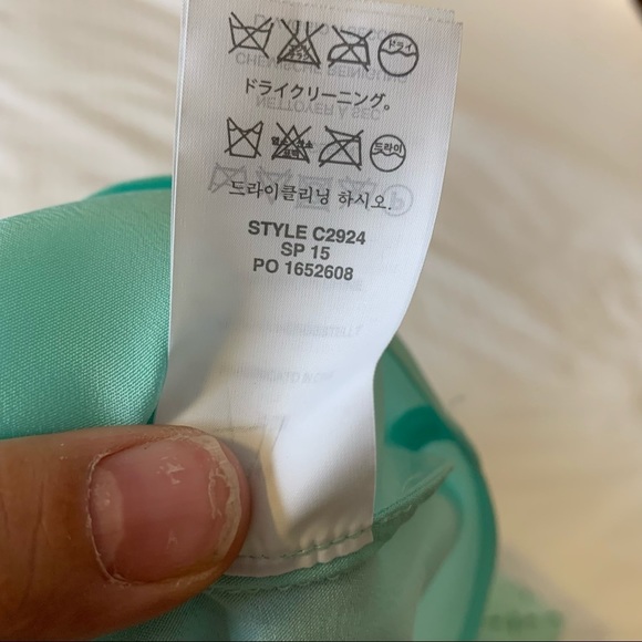 J Crew Dress 4T Green Lined A-line Floral Laser Cut Out Blogger Favorite Spring - Picture 10 of 10